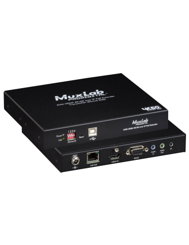 Receptor KVM HDMI sobre IP PoE, 4K/60 MUXLAB/500800-RX