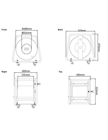Carrete móvil Percon SK-TCB