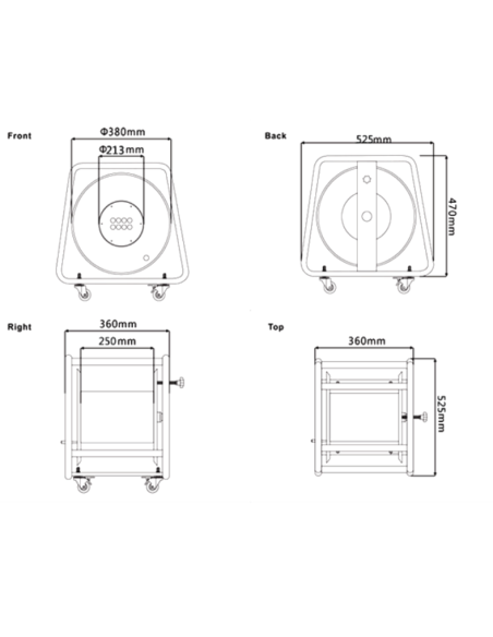 Carrete móvil Percon SK-TCB