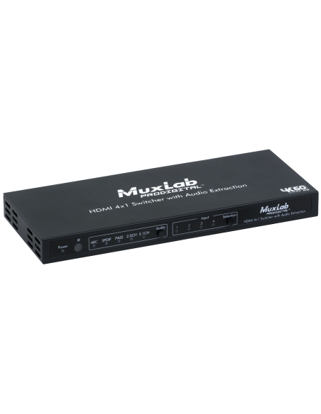 4X1 HDMI switch with Audio extraction, 4K / 60 Muxlab/500437
