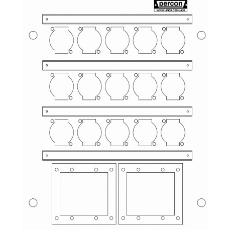 Plates Percon WB100-15XLR-2TS