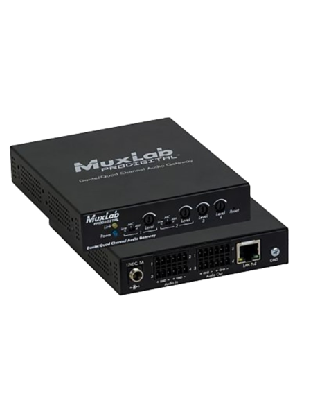 Dante/Quad channel audio POE gateway Muxlab/500765