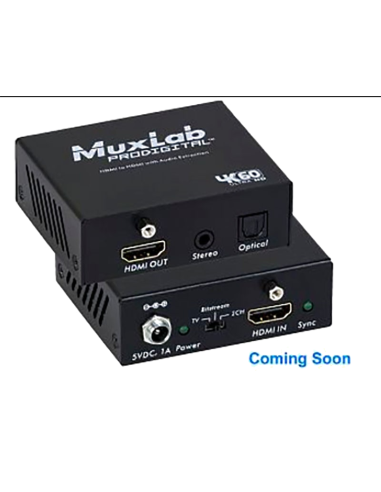 Hdmi to Hdmi with audio extraction, 4K/60 Muxlab/500436