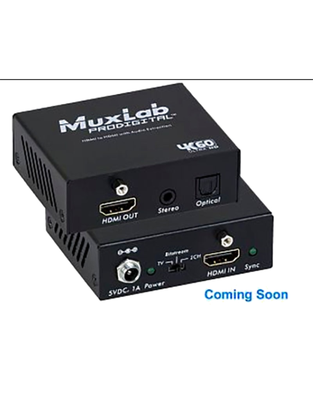 Hdmi to Hdmi with audio extraction, 4K/60 Muxlab/500436