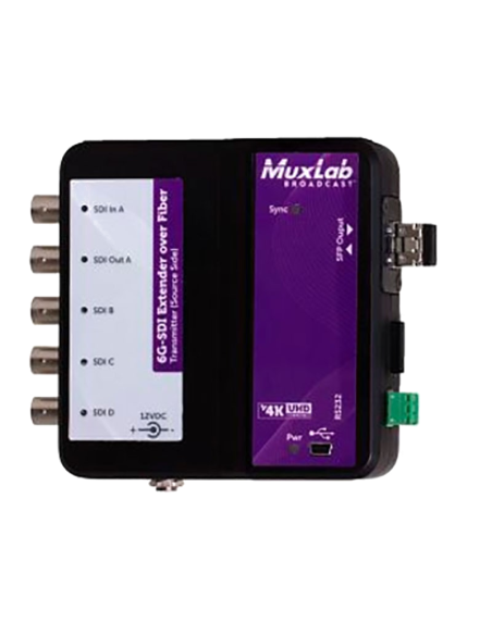 6G-SDI Extender over fiber optic with return channel Muxlab/500734