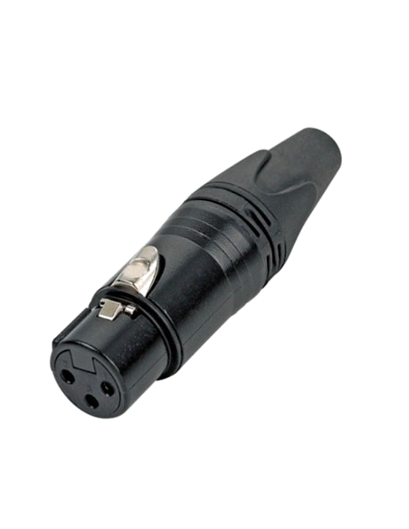XLR 3 P. FEMALE BLACK PERCON 2051-X/BLACK/T904BG