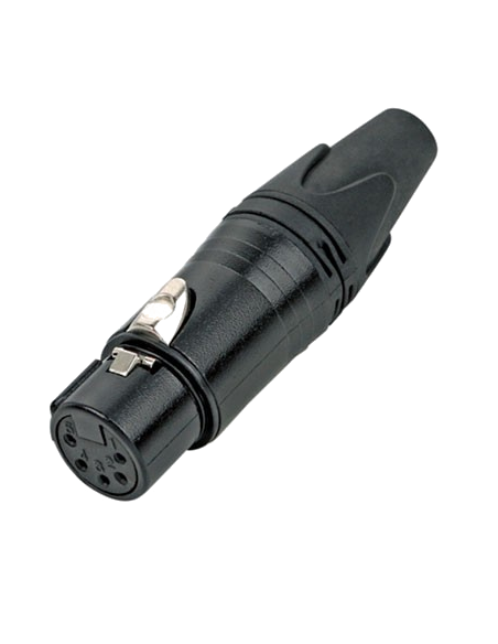 XLR 5 P. FEMALE BLACK PERCON 2063-X/BLACK/T9045BG