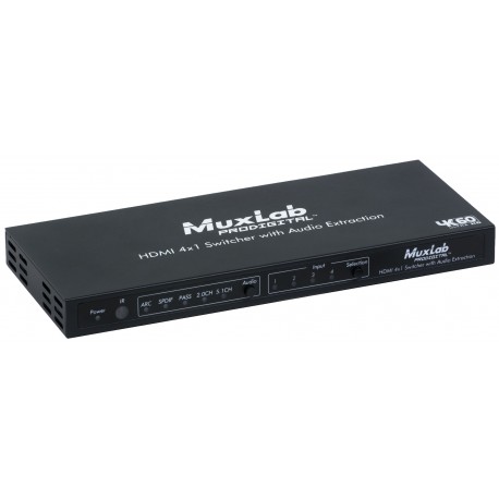 4X1 HDMI switch with Audio extraction, 4K / 60 Muxlab/500437