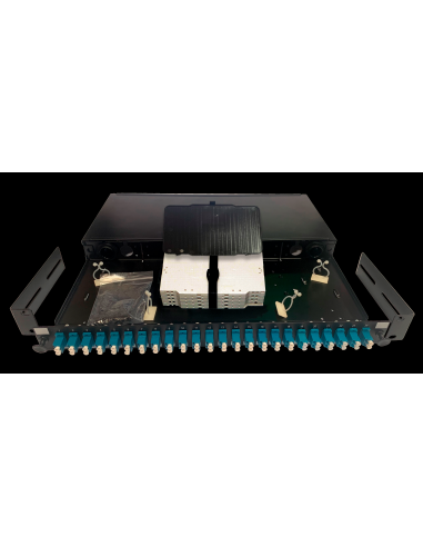 PATCH PANEL 19" 1RU F.O EXTRAIBLE 24 ADAPT. LC DUPLEX(48) MM Percon 8716-R