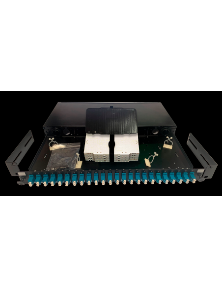 PATCH PANEL 19" 1RU F.O EXTRAIBLE 24 ADAPT. LC DUPLEX(48) MM Percon 8716-R
